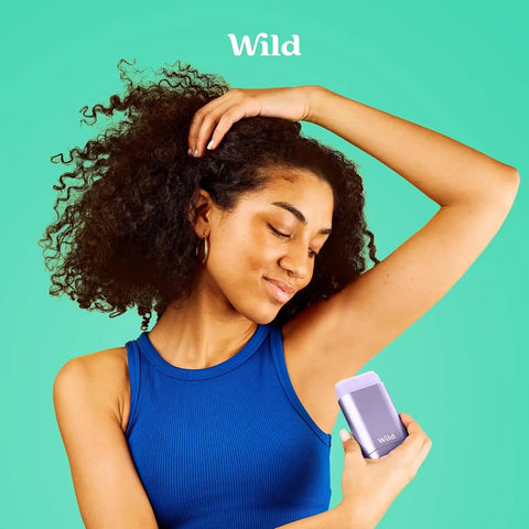 Wild Aluminum Free Natural Deodorant Refills - Fresh Cotton & Sea Salt - Women & Men's - Fits Wild Refillable Case - 24 Hour Odor Protection - Box of 3